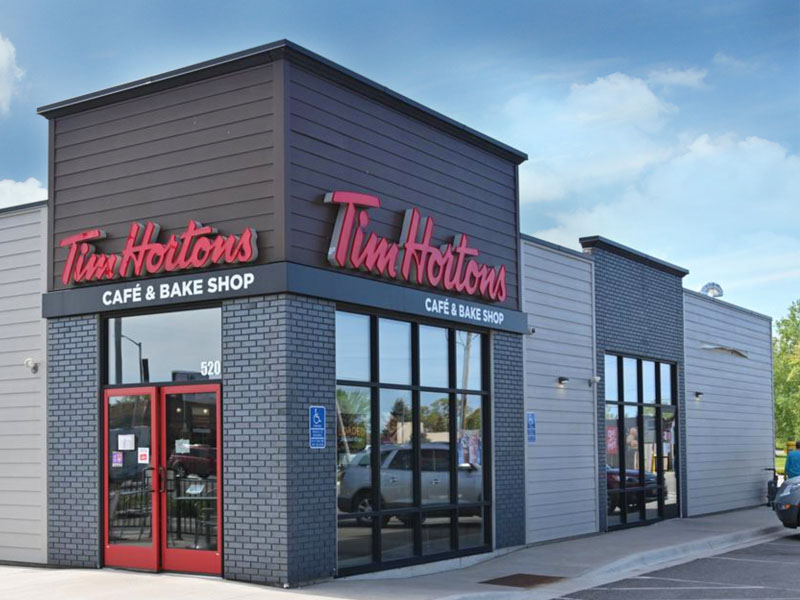 Exterior view of Tim Horton's